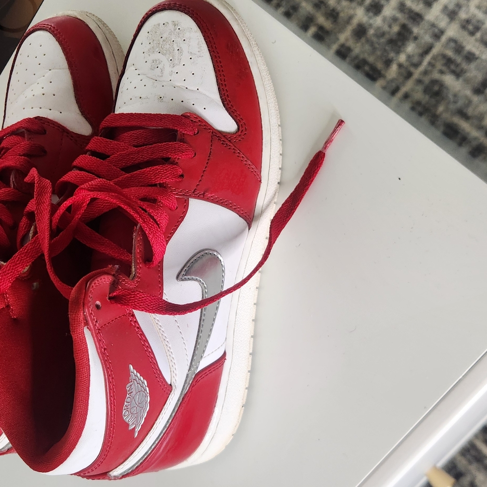 Kids Red and White Sneakers